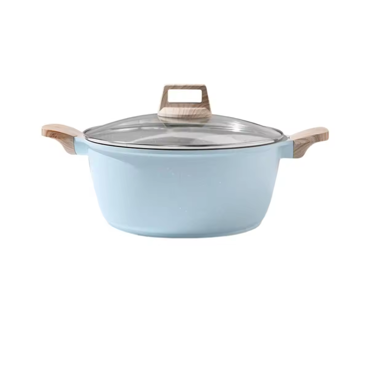 Leerpan, două urechi, antiaderent, vase de bucătărie cu fund rotund, oală din fontă