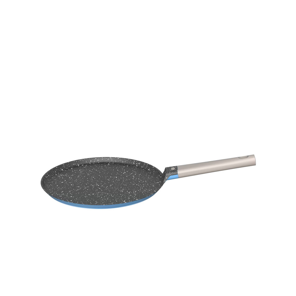 Leerpan Nature Serie 28 cm Acoperire antiaderență din marmură Tavă pentru pizza din aluminiu turnat Tigaie pentru clătite cu mâner din bachelită Stay-Cool