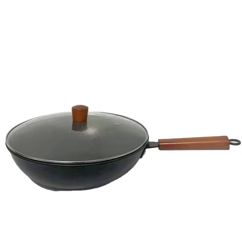 Wok de uz casnic neacoperit în fagure de 32 cm Wok octogonal antiaderent