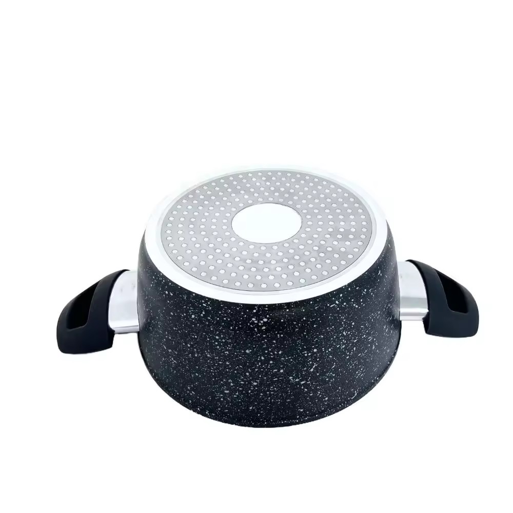 Oală clasică de gătit Oală de supă din aliaj de aluminiu cu capacitate diferită, cu mâner din bachelită