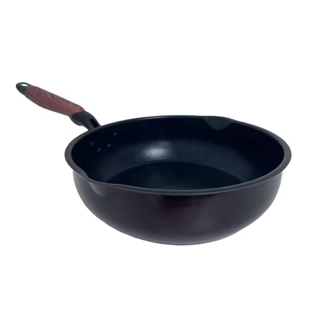 Bucătărie Restaurant în aer liber 20/24/28cm Tigai rotunde din aluminiu pentru prăjire